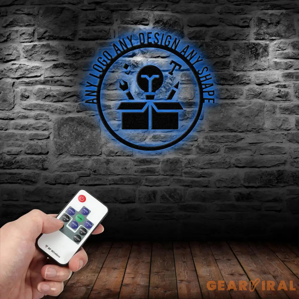 Custom Sign with Led Lights-Your Custom Text Metal Sign-Your Logo Here Sign-Metal Sign Custom-Your Text Here