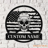 Custom Skull Hockey Metal Sign with Led Light Hockey Coach Gift Hockey Gifts for Team Hockey Wall Decor Hockey Player