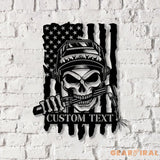 Custom Skull Welder Metal Sign with Led Light Welder Gifts Xmas Birthday Gift for Welder Dad - Gearviral