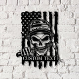Custom Skull Welder Metal Sign with Led Light, Welder Gifts, Xmas Birthday Gift for Welder Dad - Gearviral