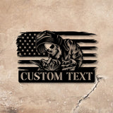 Custom Skull Welder Metal Sign with Led Light, Welder Gifts, Xmas Birthday Gift for Welder Dad Vs2 - Gearviral