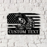 Custom Skull Welder Metal Sign with Led Light, Welder Gifts, Xmas Birthday Gift for Welder Dad Vs2 - Gearviral
