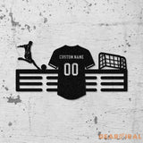 Custom Soccer Medal Hanger with Led Light Soccer Award Display Personalized Soccer Medal Display Soccer Medal Holder