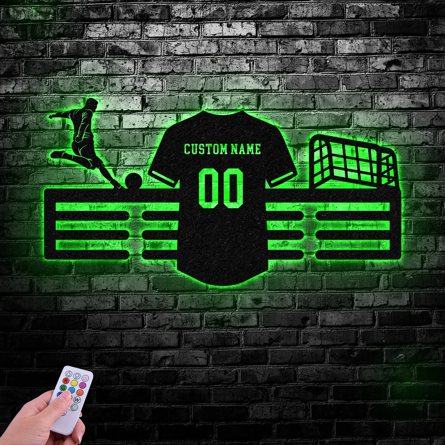 Custom Soccer Medal Hanger with Led Light, Soccer Award Display, Personalized Soccer Medal Display, Soccer Medal Holder