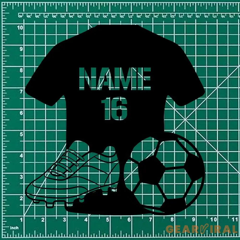 Custom Soccer Metal Sign with LED Lights Personalized Family Name Metal Sign Wall Decor Personalized Wall Art