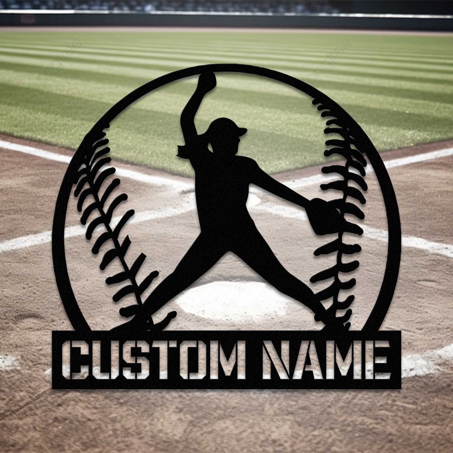 Custom Softball Pitcher Metal Wall Art With Led Lights - Pitcher Girl Sign - Birthday Gift Dorm Decoration Gift For Daughter Sport Lover Gift | GearViral