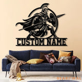 Custom Spartan Warrior Monogram Metal Sign with LED Lights Personalized Spartan Wall Art Metal Spartan Decor for Home