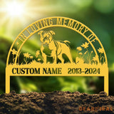 Custom Staffordshire Bull Terrier Memorial Metal Stake - Personalized Pet Grave Marker Remembrance Sign Sympathy Gift