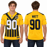 Custom T.J. Watt Pittsburgh Steelers Fan Inspired Alternate Premium F.U.S.E. Premium Limited Jersey - Gold