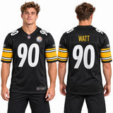 Custom T.J. Watt Pittsburgh Steelers Fan Inspired Game Jersey - White
