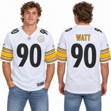 Custom T.J. Watt Pittsburgh Steelers Fan Inspired Game Jersey - White