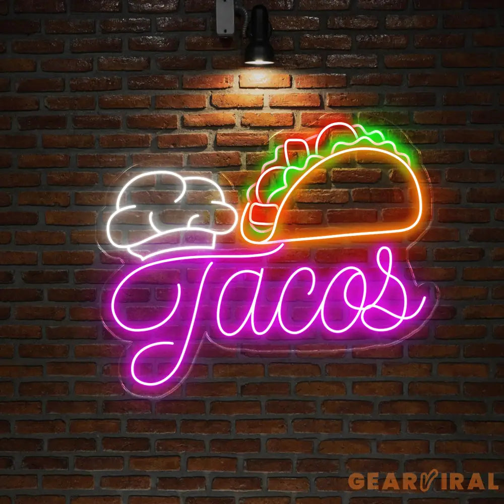 Custom Tacos Neon Sign LED Tacos Light Personalized Neon Sign for Wall Decor Best Christmas Gifts Shop Neon Sign Tacos