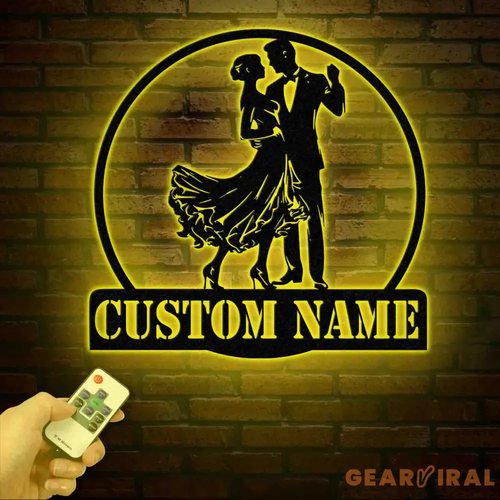 Custom Tango Dance Metal Wall Art with LED Lights Personalized Tango Dancer Sign Metal Tango Wall Decor for Studio or
