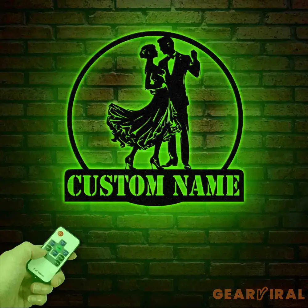 Custom Tango Dance Metal Wall Art with LED Lights Personalized Tango Dancer Sign Metal Tango Wall Decor for Studio or