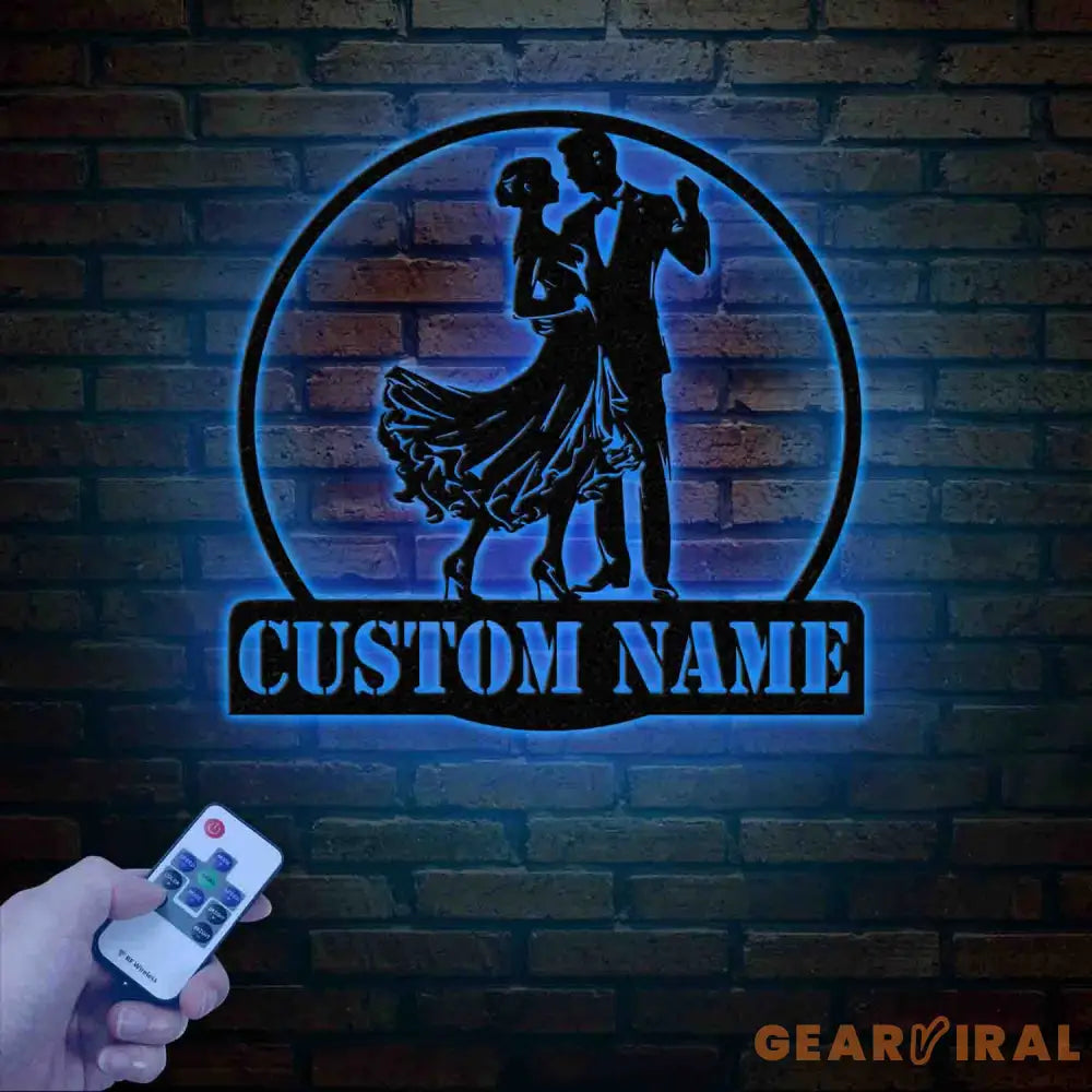 Custom Tango Dance Metal Wall Art with LED Lights Personalized Tango Dancer Sign Metal Tango Wall Decor for Studio or
