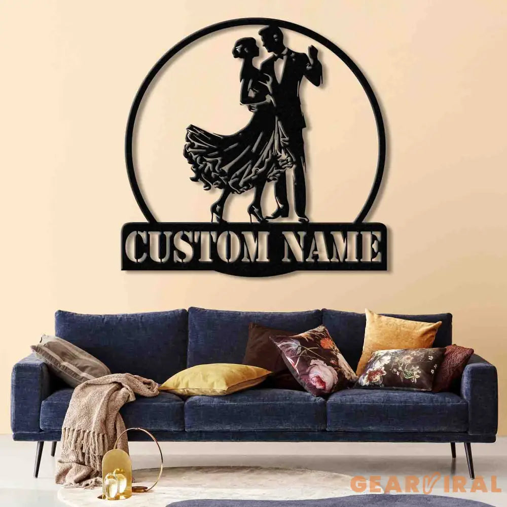 Custom Tango Dance Metal Wall Art with LED Lights Personalized Tango Dancer Sign Metal Tango Wall Decor for Studio or