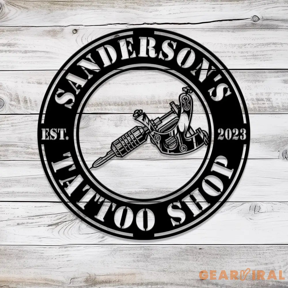 Custom Tattoo Artist Metal Sign with LED Light Personalized Ink Studio Name Sign Wall Decor Tattoo Artist Gift Tattoo