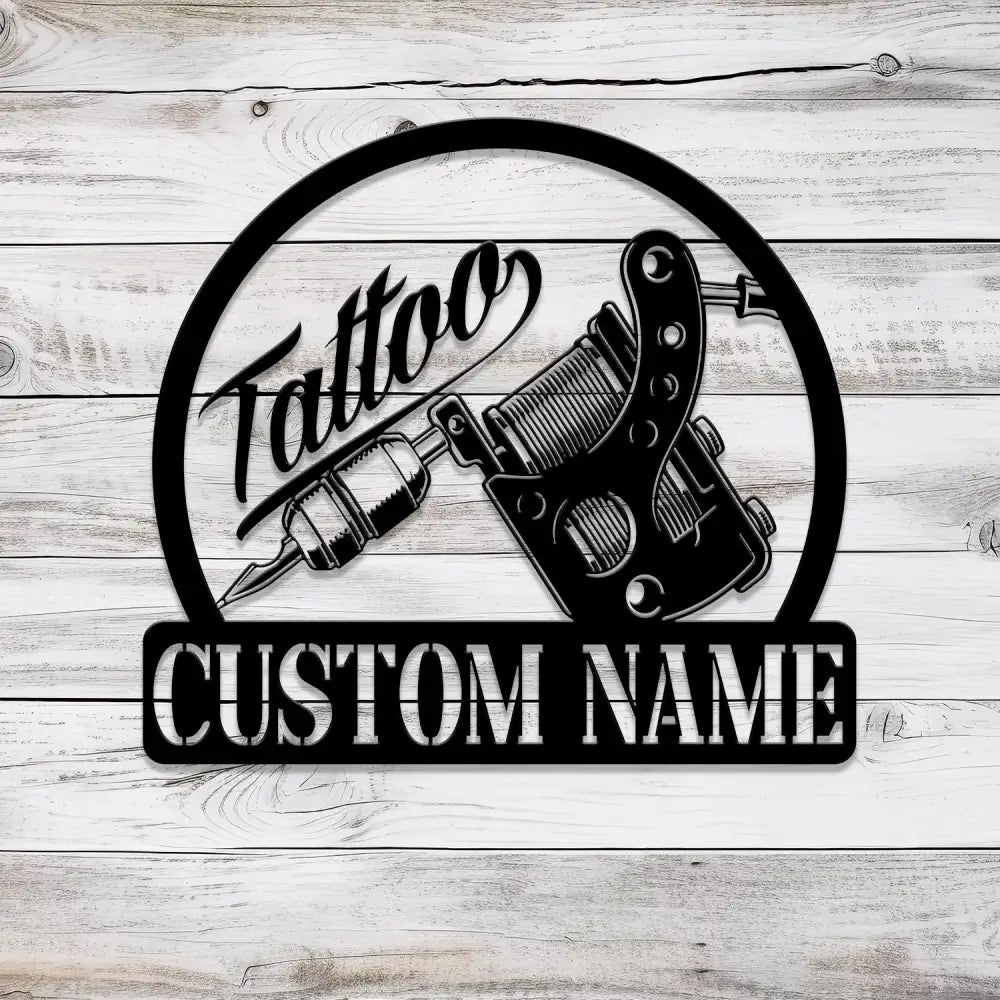 Custom Tattoo Artist Metal Sign with LED Light Personalized Ink Studio Name Sign Wall Decor Tattoo Artist Gift Tattoo
