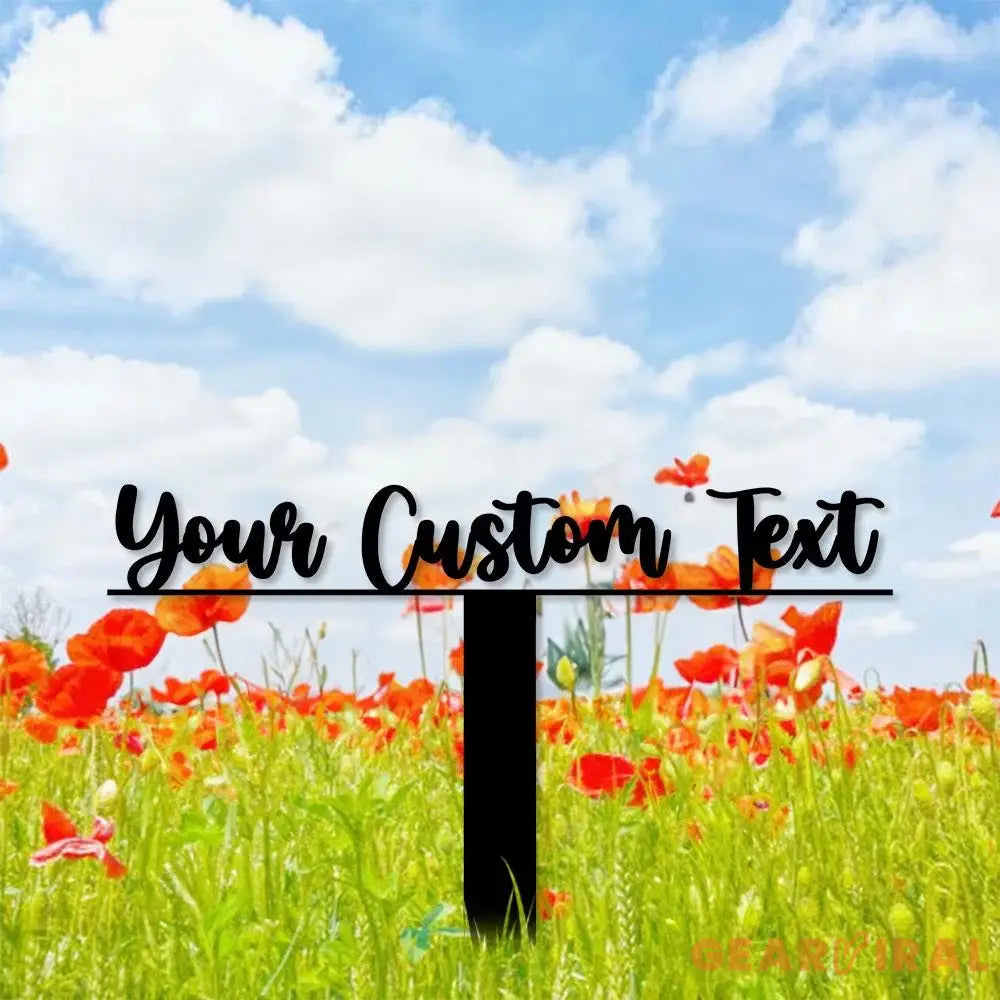 Custom Text | Metal Sign | Outdoor Business Metal Stake Personalized Name Yard Sign Outdoor Door Garden Decor Logo