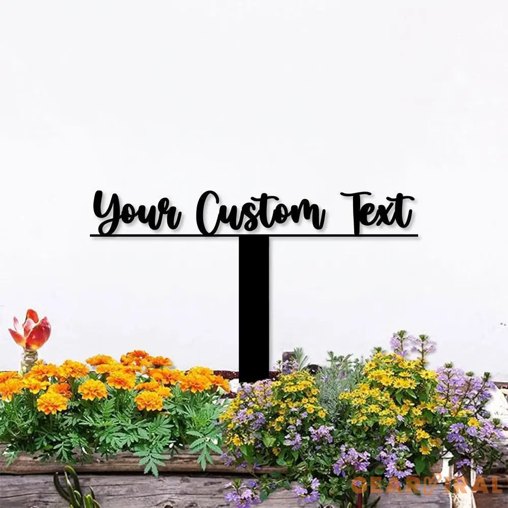 Custom Text | Metal Sign | Outdoor Business Metal Stake Personalized Name Yard Sign Outdoor Door Garden Decor Logo