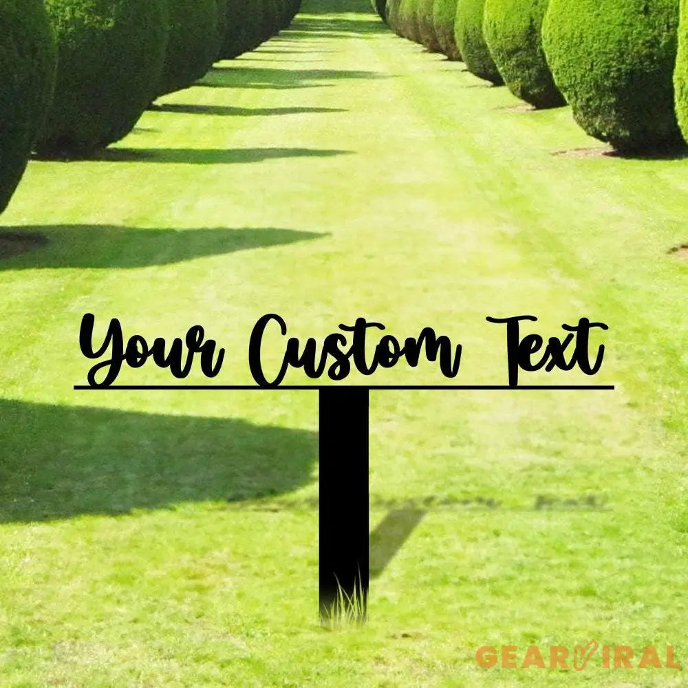 Custom Text | Metal Sign | Outdoor Business Metal Stake Personalized Name Yard Sign Outdoor Door Garden Decor Logo