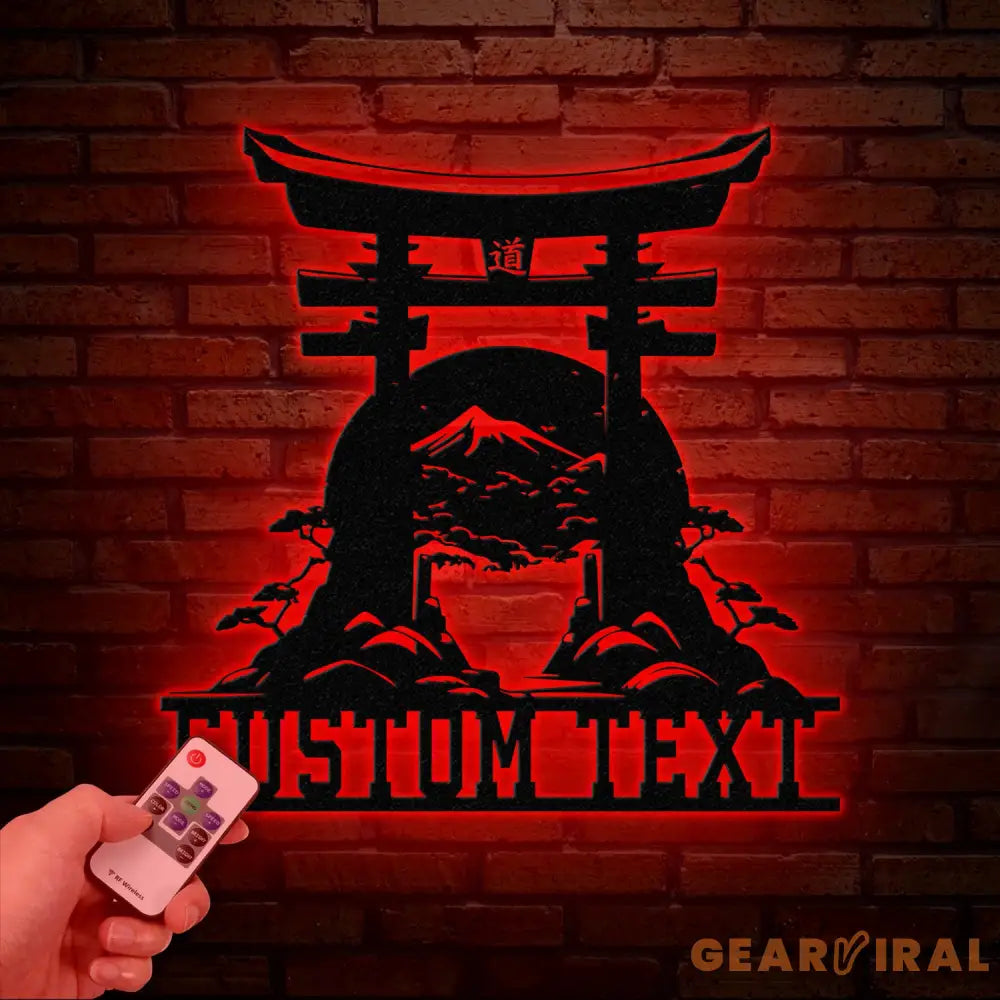 Custom Torii Gate Metal Wall Decor Japanese Bedroom Decor Inspirational Wall Art Sanmon Bonsai Tree Sign Japanese Home