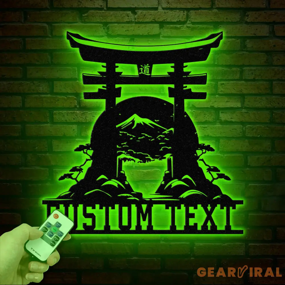 Custom Torii Gate Metal Wall Decor Japanese Bedroom Decor Inspirational Wall Art Sanmon Bonsai Tree Sign Japanese Home