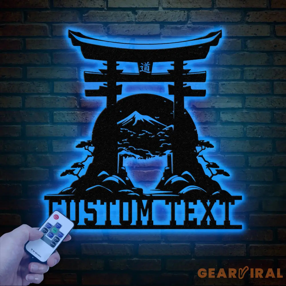 Custom Torii Gate Metal Wall Decor Japanese Bedroom Decor Inspirational Wall Art Sanmon Bonsai Tree Sign Japanese Home