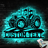 Custom Tractor Driver Metal Wall Art LED Light - Personalized Farm Tractor Name Sign Home Decor - Ideal for Home Decor & Gift | GearViral