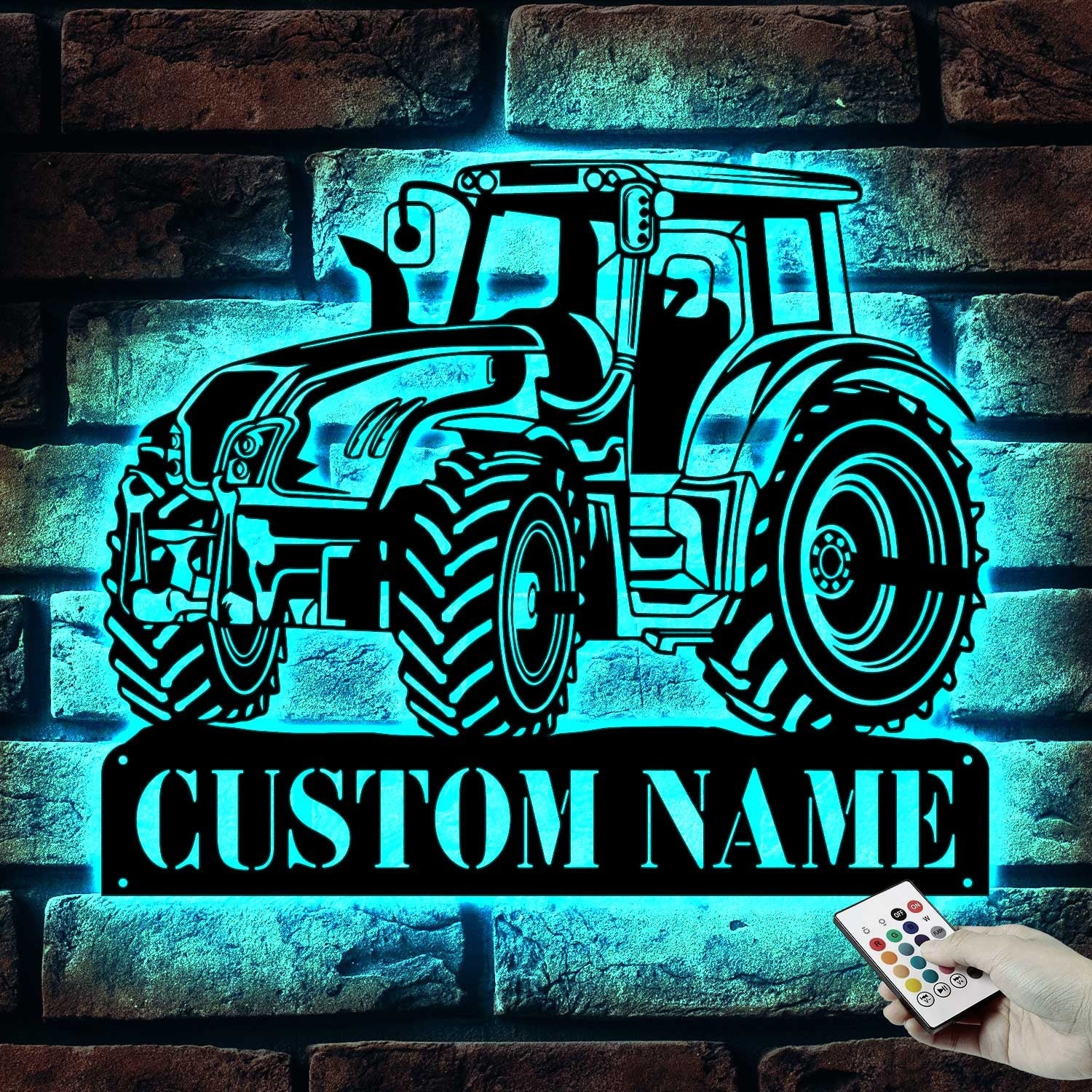 Custom Tractor Driver Metal Wall Art LED Light - Tractor Gift - Personalized Farm Tractor Name Sign Home Decor - Ideal for Home Decor & Gift | GearViral