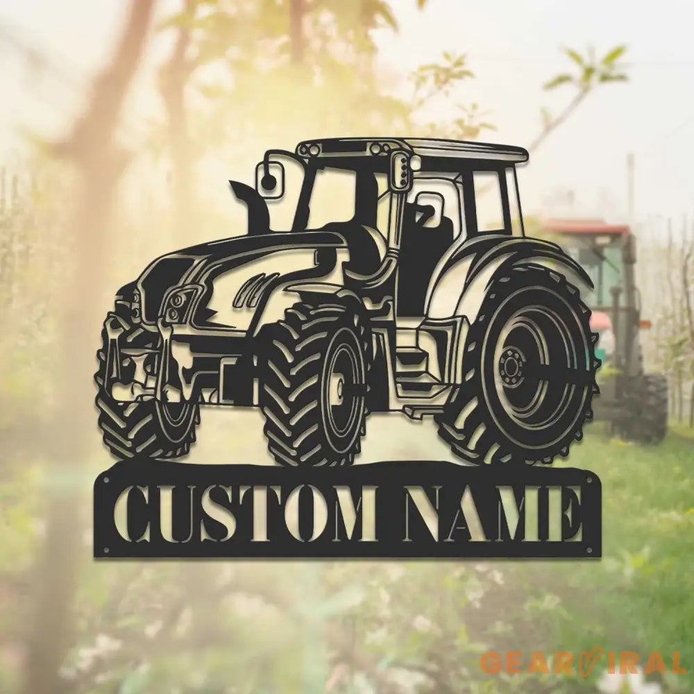 Custom Tractor Driver Metal Wall Art LED Light - Tractor Gift - Personalized Farm Tractor Name Sign Home Decor - Ideal