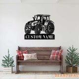 Custom Tractor Driver Metal Wall Art LED Light - Tractor Gift - Personalized Farm Tractor Name Sign Home Decor - Ideal