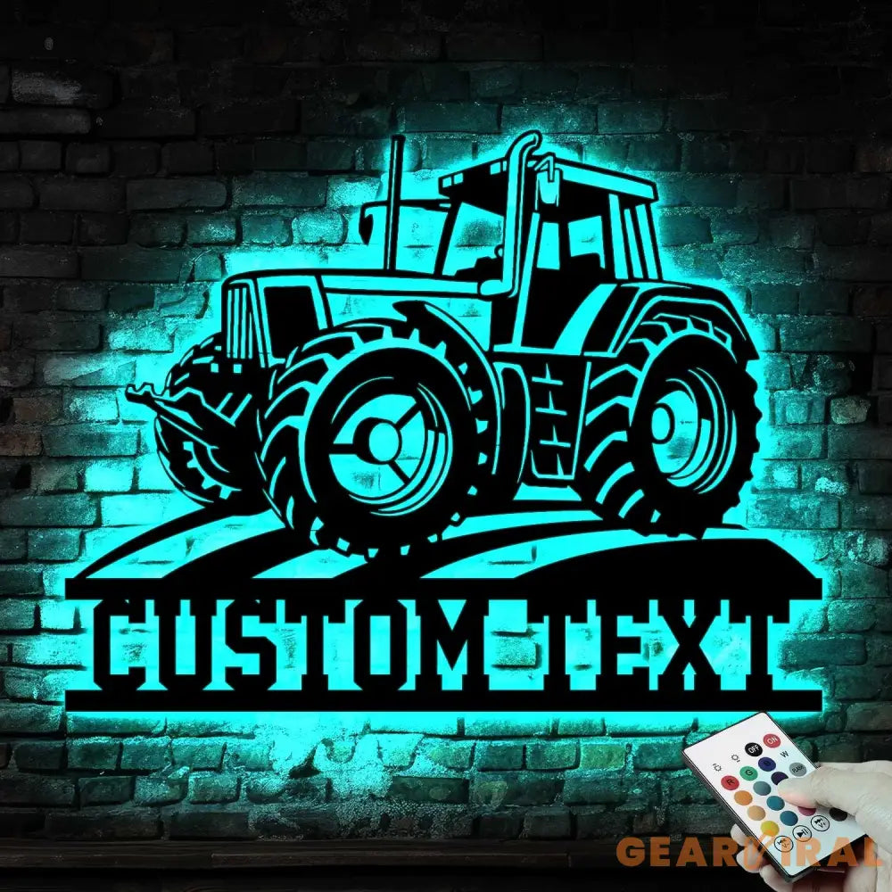 Custom Tractor Driver Metal Wall Art LED Light - Personalized Farm Tractor Name Sign Home Decor - Ideal for Home Decor