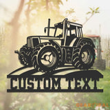 Custom Tractor Driver Metal Wall Art LED Light - Personalized Farm Tractor Name Sign Home Decor - Ideal for Home Decor