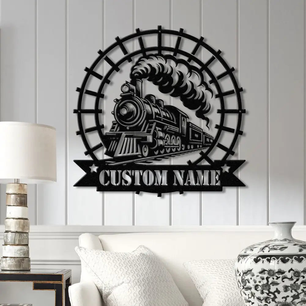 Custom Train Metal Wall LED Light Railroad Wall Decor Railroad Sign Man Cave Decor Train Driver Gift Housewarming Gift