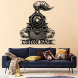 Custom Train Metal Wall LED Light Railroad Wall Decor Railroad Sign Man Cave Decor Train Driver Gift Housewarming Gift