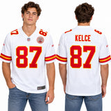 Custom Travis Kelce Kansas City Chiefs Fan Inspired Player Game Jersey - White