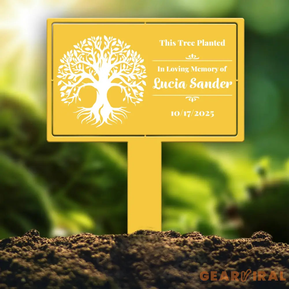Custom Tree Memorial Plaque Outdoor Memorial Sign Engraved Tree Sign Outdoor Garden Sign Memorial Stake Plaque Grave
