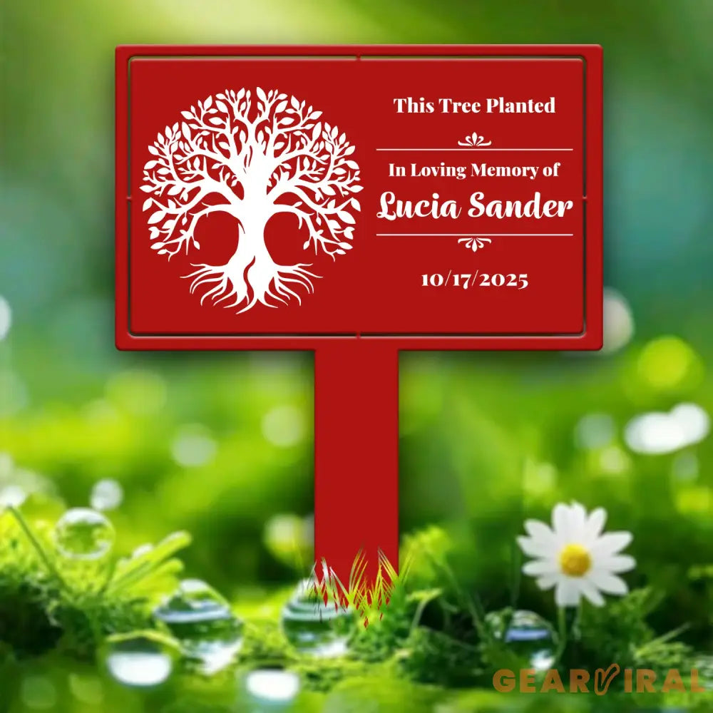 Custom Tree Memorial Plaque Outdoor Memorial Sign Engraved Tree Sign Outdoor Garden Sign Memorial Stake Plaque Grave