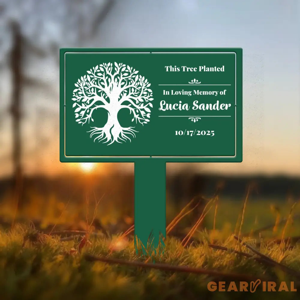 Custom Tree Memorial Plaque Outdoor Memorial Sign Engraved Tree Sign Outdoor Garden Sign Memorial Stake Plaque Grave