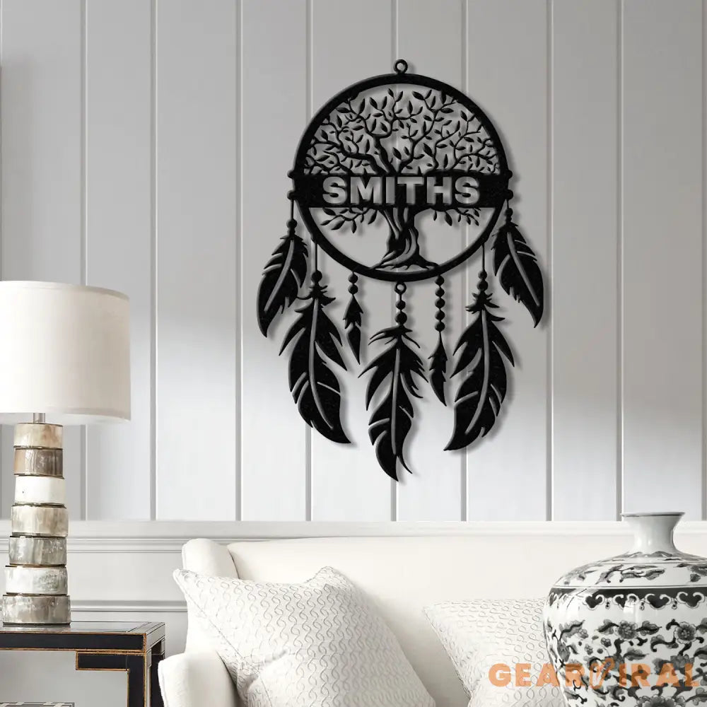 Custom Tree Of Life Dream Catcher Metal Wall Art with Led Lights Dreamcatcher Wall Hanging Dreamcatcher Decor Christmas
