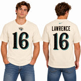 Custom Trevor Lawrence Jacksonville Jaguars Fan Inspired 2026 Rivalries Collection Player Name and Number T-Shirt - Natural