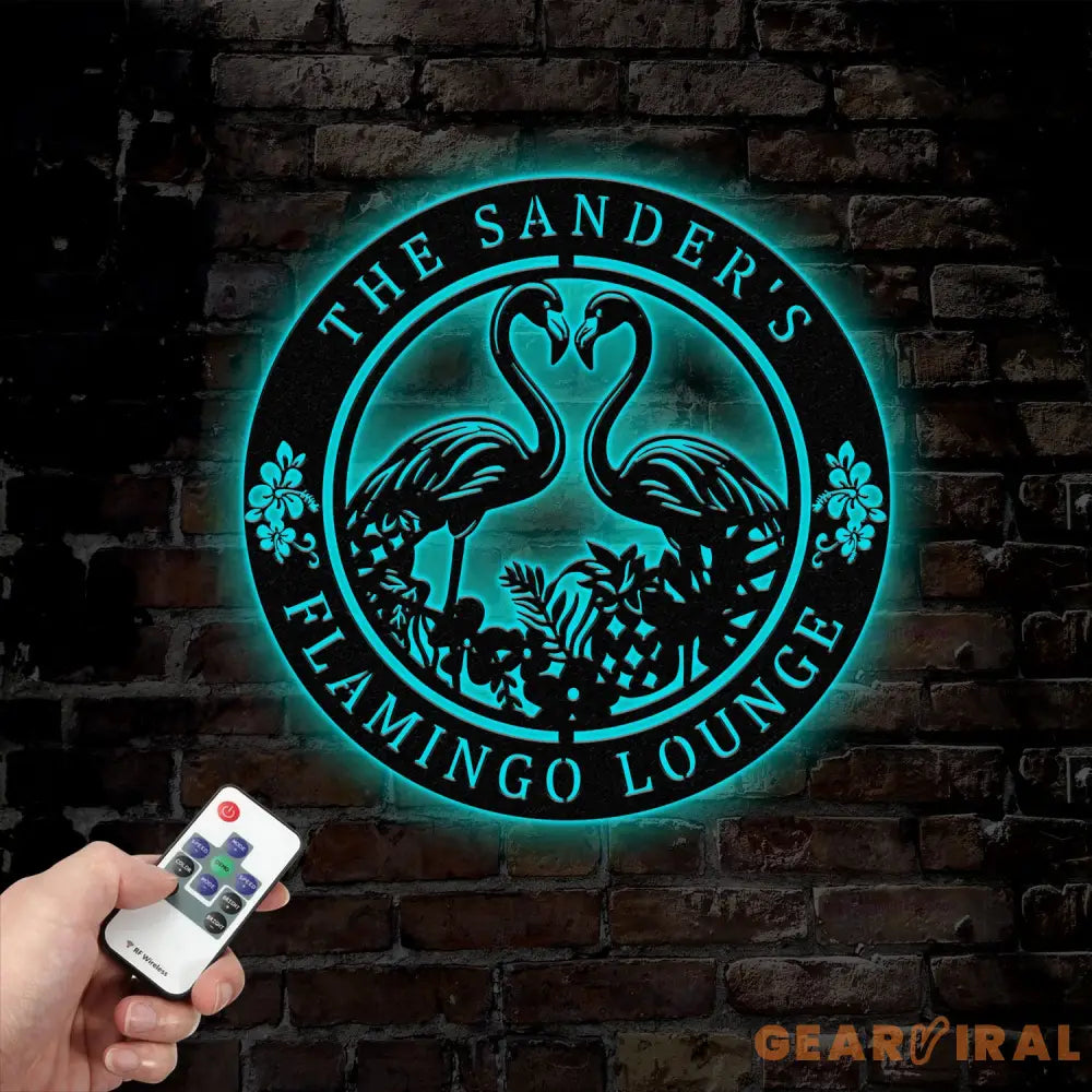 Custom Tropical Flamingos Metal Sign Personalized Beach Flamingo Metal Sign Pool Sign Home Decor For Backyard Wedding