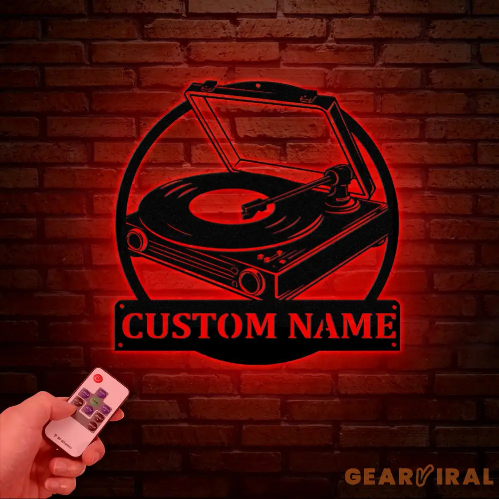 Custom Turntable Record Metal Sign Personalized Music Studio Wall Art Music Lover Sign Custom Living Room Decor for