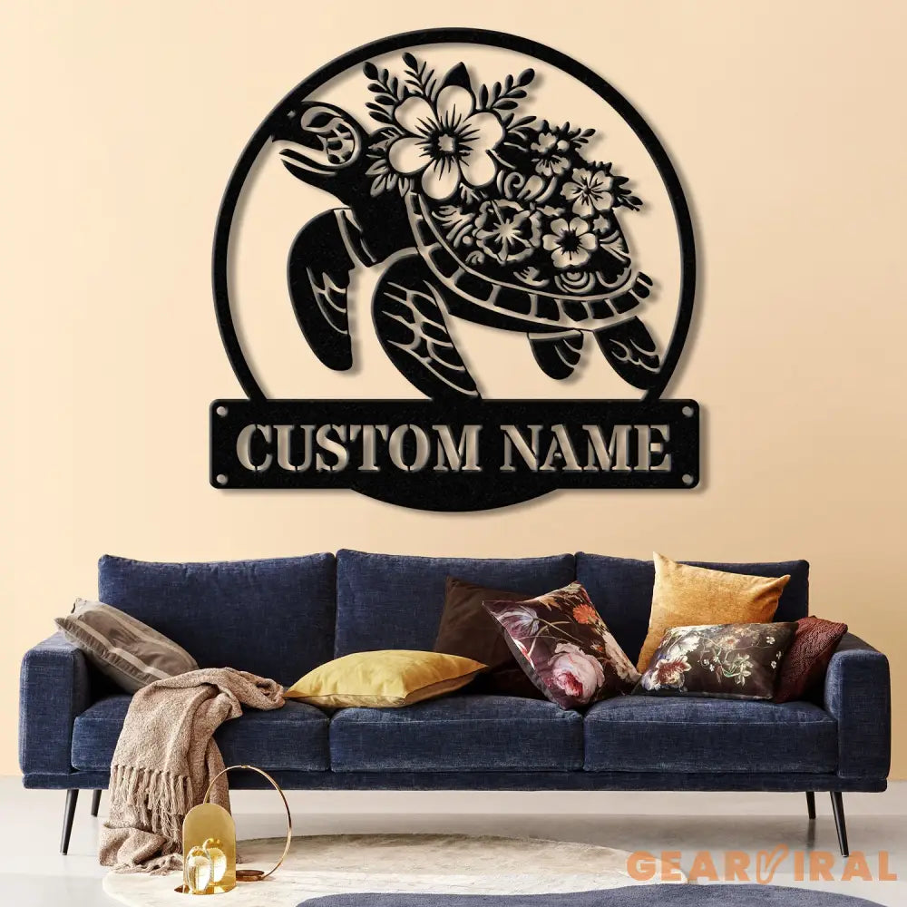 Custom Turtle Name Sign Personalized Beach House Sign Beach Sign Beach House Decor Sea Turtle Sign Beach House Sign Sea