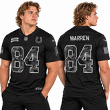 Custom Tyler Warren Indianapolis Colts Fan Inspired 2026 Salute to Service Stitched Premium Limited Jersey - Black