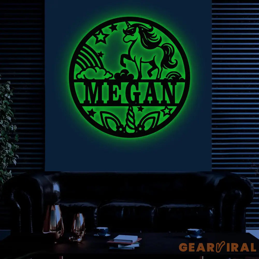 Custom Unicorn Name Sign with Led Lights Personalized Unicorn Lover Name Sign Nursery Decor Girls Room Decor Christmas