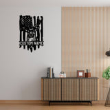 Custom US Flag Deer Hunting Metal Wall Art With LED Lights, Custom Deer Hunting Metal Sign, Deer Hunter Metal Wall Decor, Deer Wall Hanging
