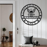 Custom US Navy Metal Sign, United States Navy Sign, USA Navy Sign, Armed Force Sign, Army Gift, Retirement Gift,Military Sign,PIR Metal Sign