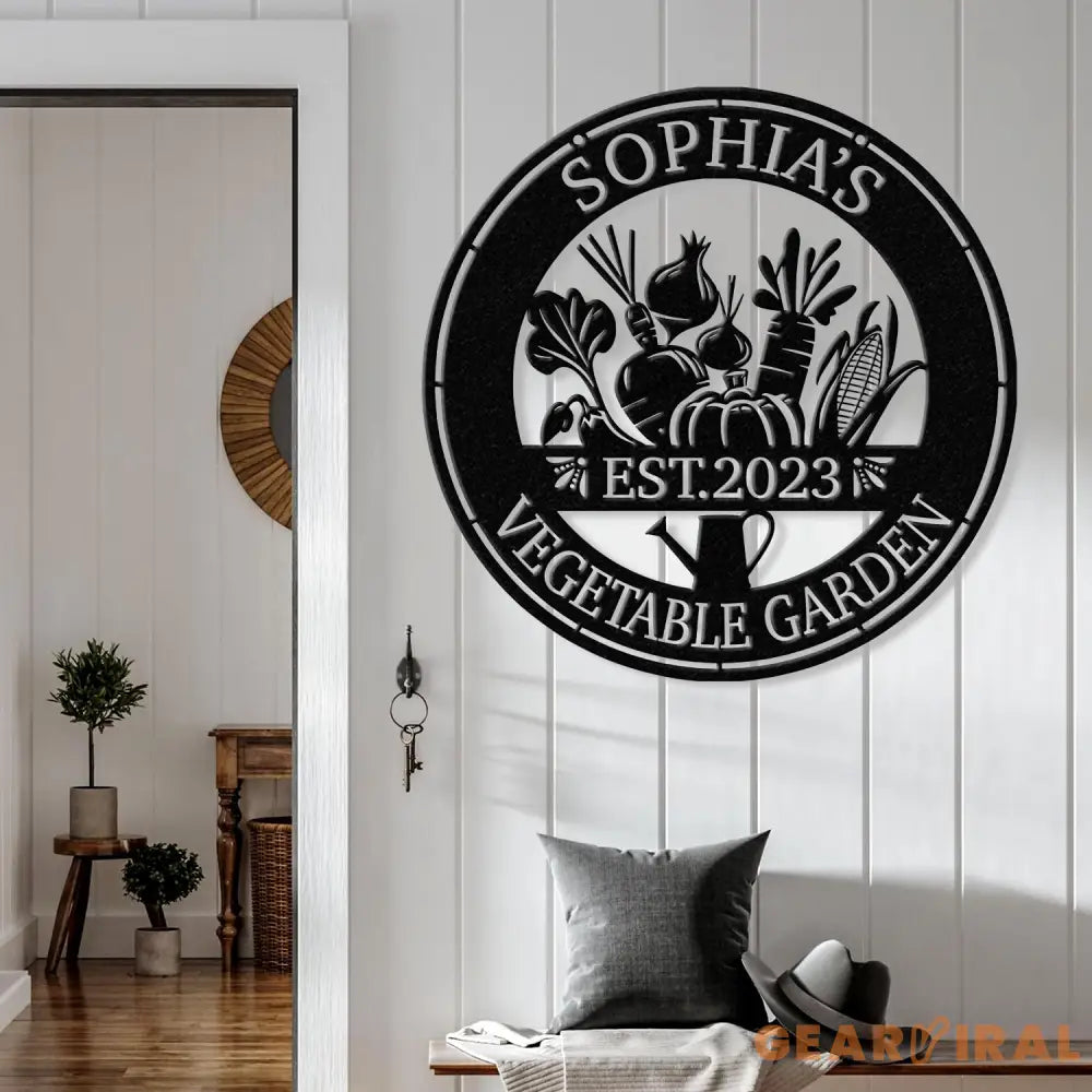 Custom Vegetable Garden Metal Sign Metal Vegetable Wall Signs Gardener Gift Outdoor Sign Garden Decor